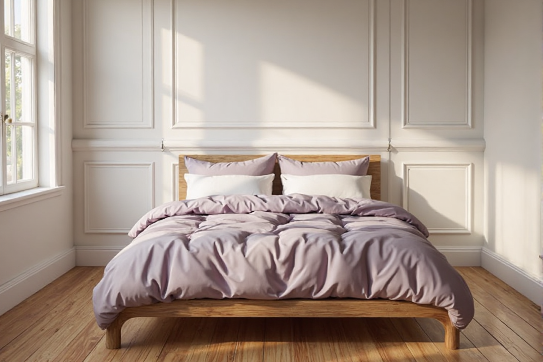 Plum luxury organic duvet cover and pillowcases by House of March