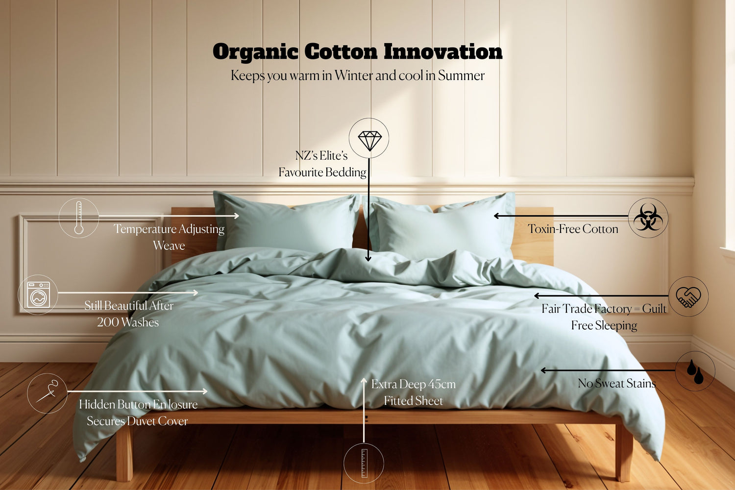 sage organic bedding from house of march