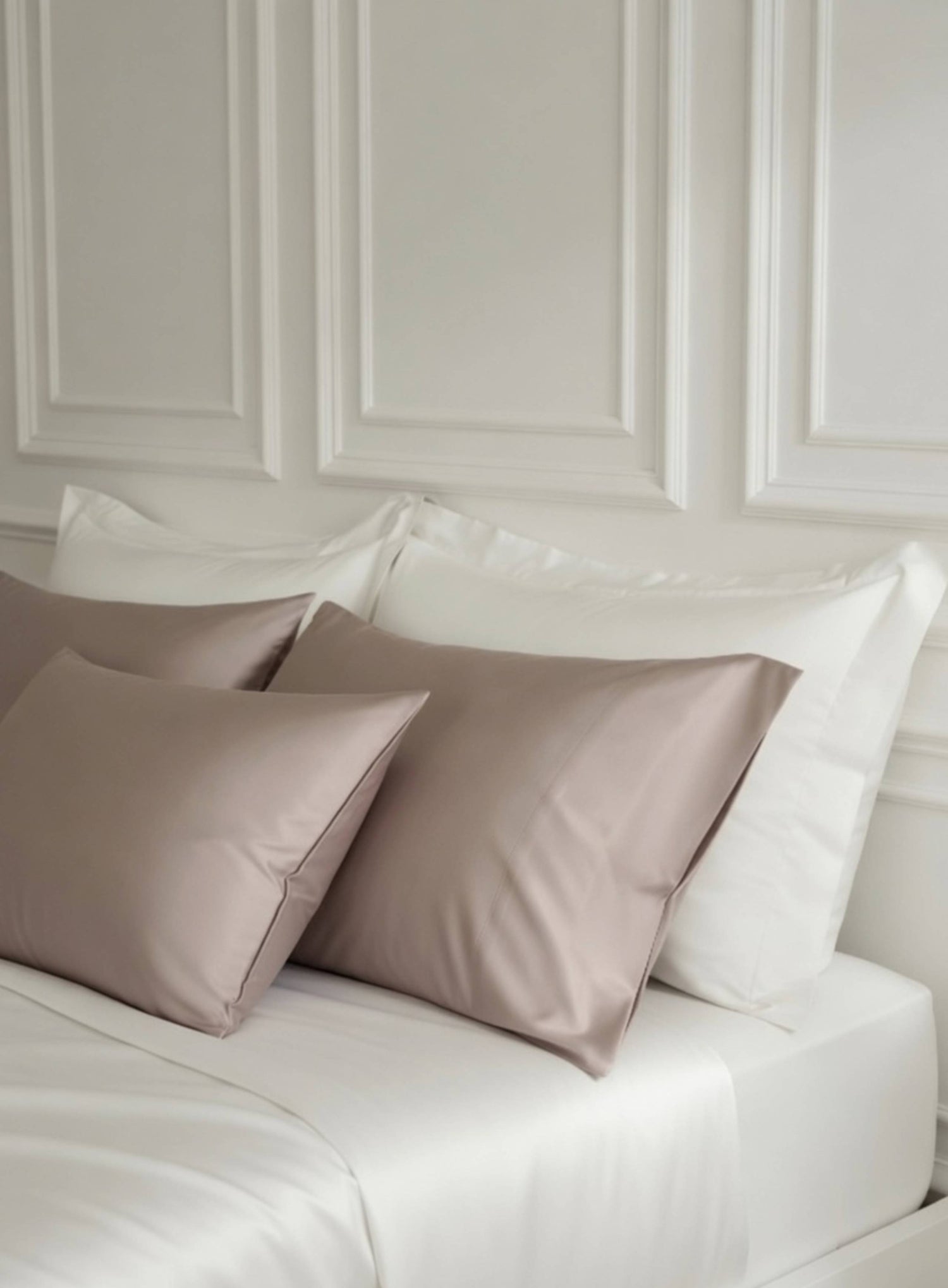 Dusty Rose pillowcases from House of march in  GOTS certified organic cotton
