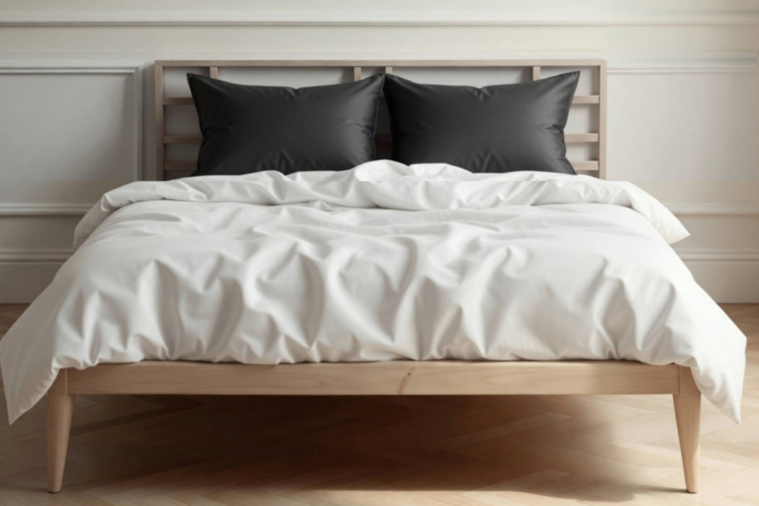 Midnight slate pillowcases from House of march in  GOTS certified organic cotton