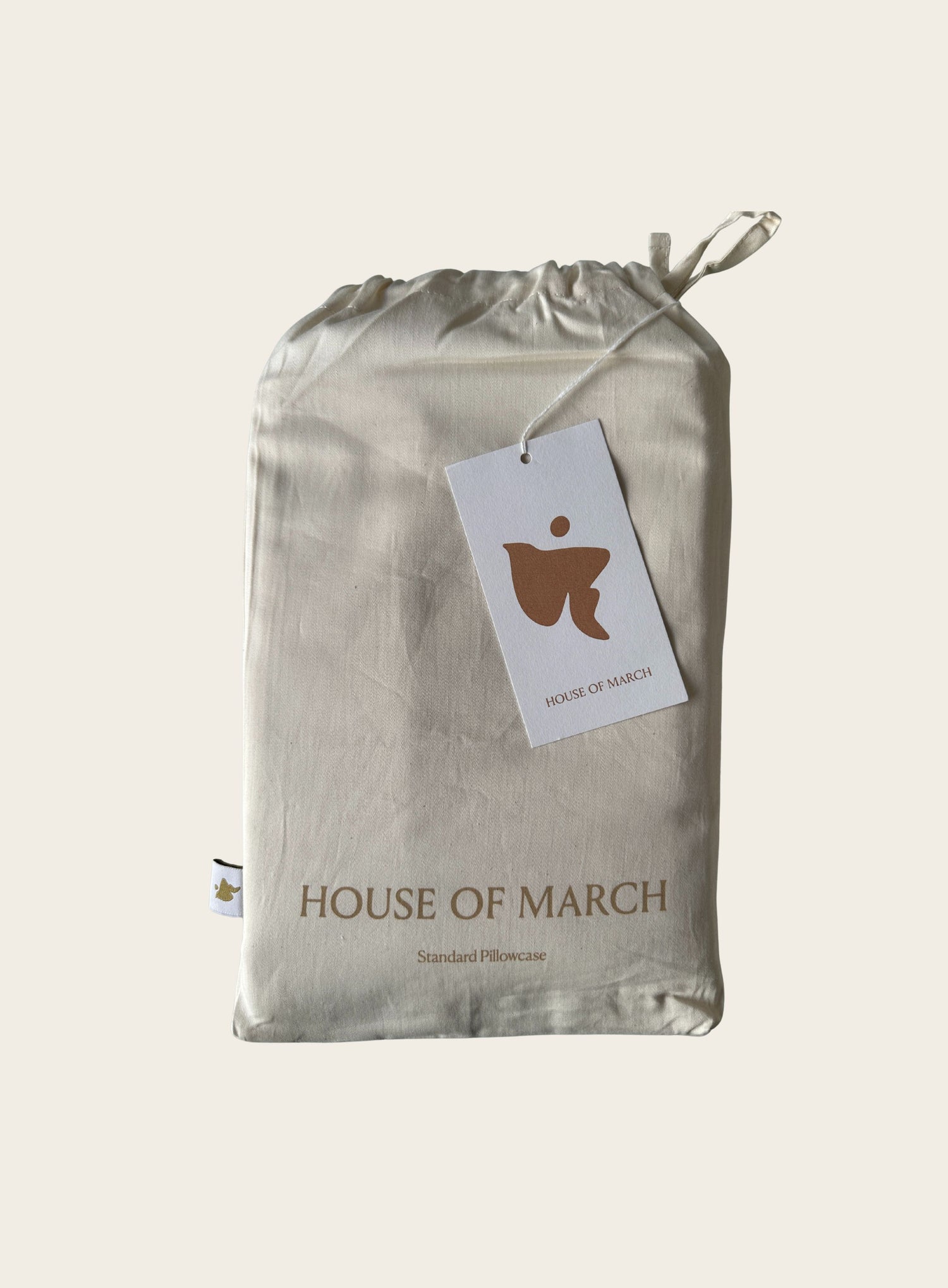 Winter White Natural Organic cotton pillowcases by House of March