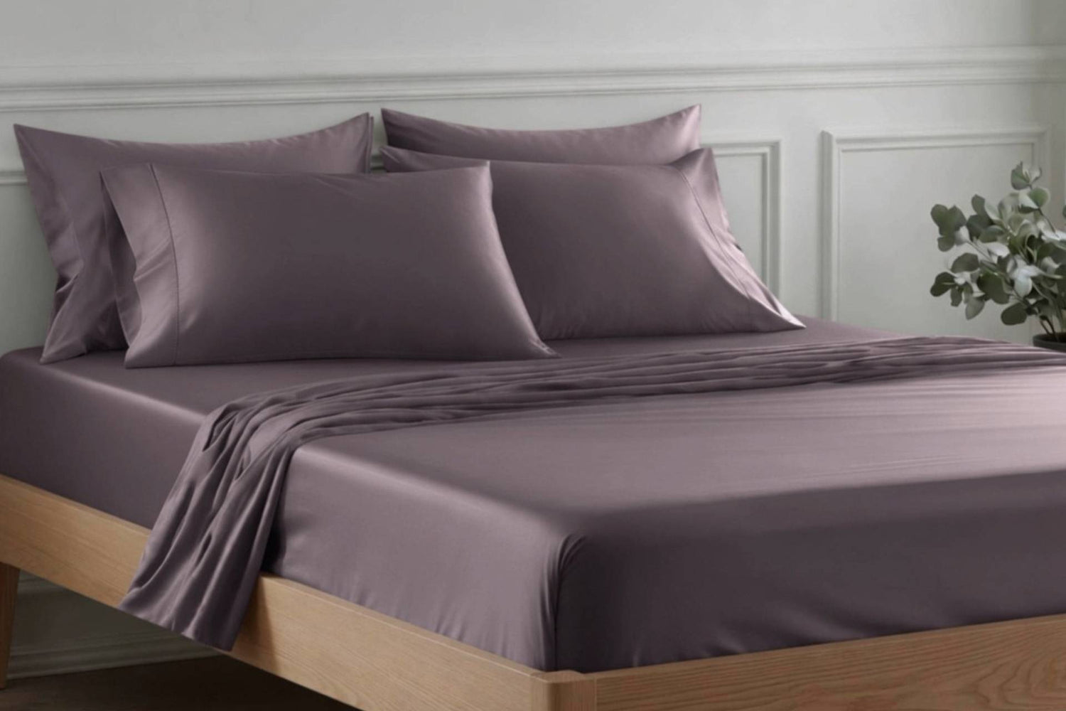 Plum Flat Sheet | Organic Cotton