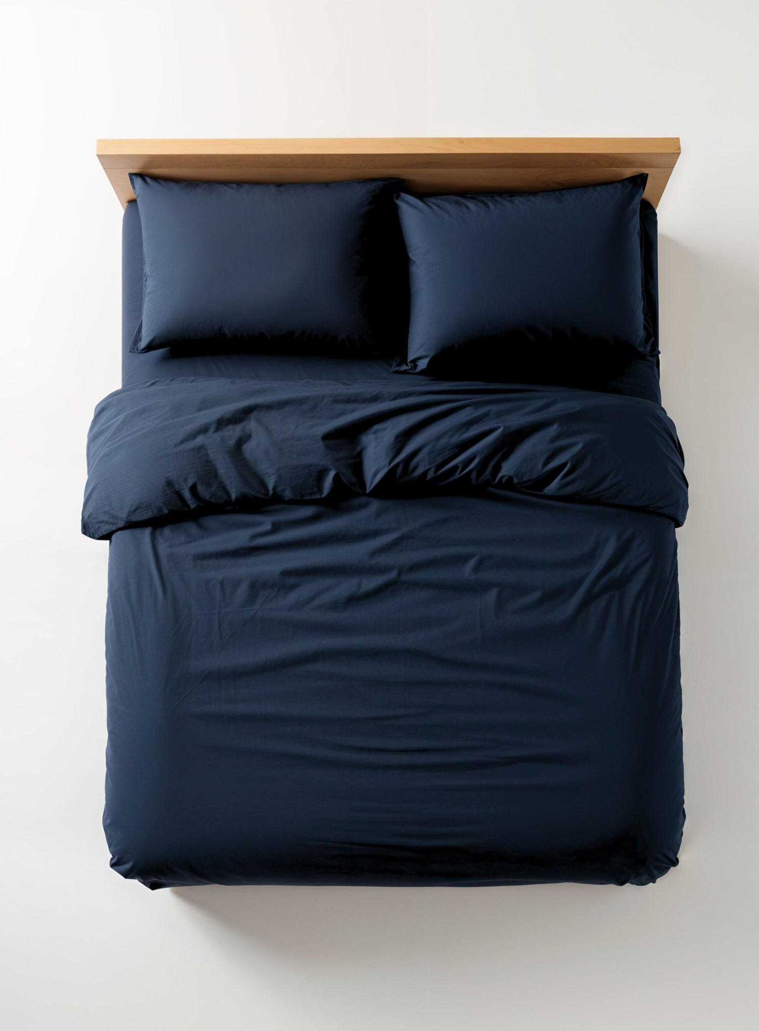 Navy Blue Duvet Cover + Pillowcases | 100% Organic Certified Cotton