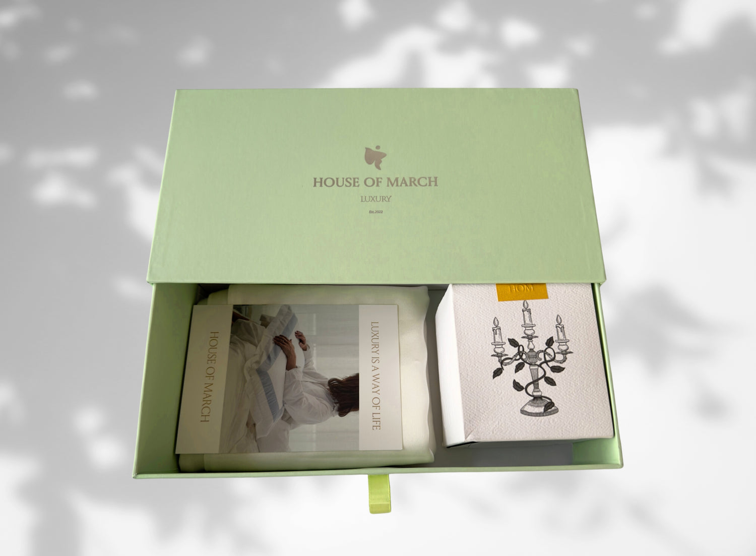 Luxury White Silk & Candle Sleep Set