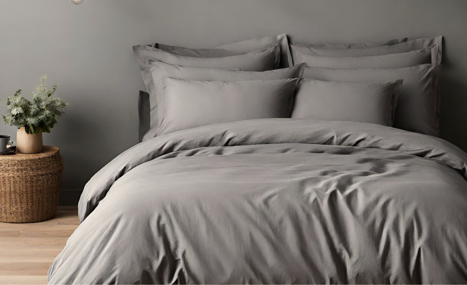 Steel - Duvet Cover + Pillowcases | 100% Organic Certified Cotton