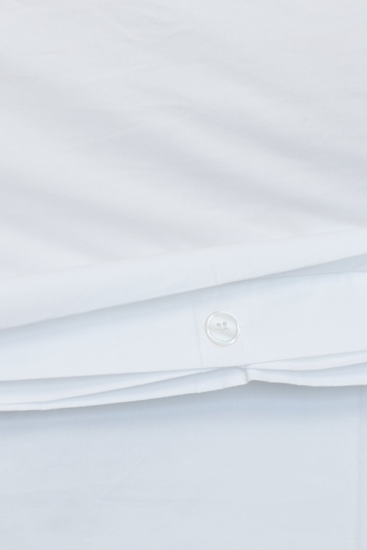 Navy Banded Duvet Cover + White Sheet Bundle | 100% Organic Certified Cotton