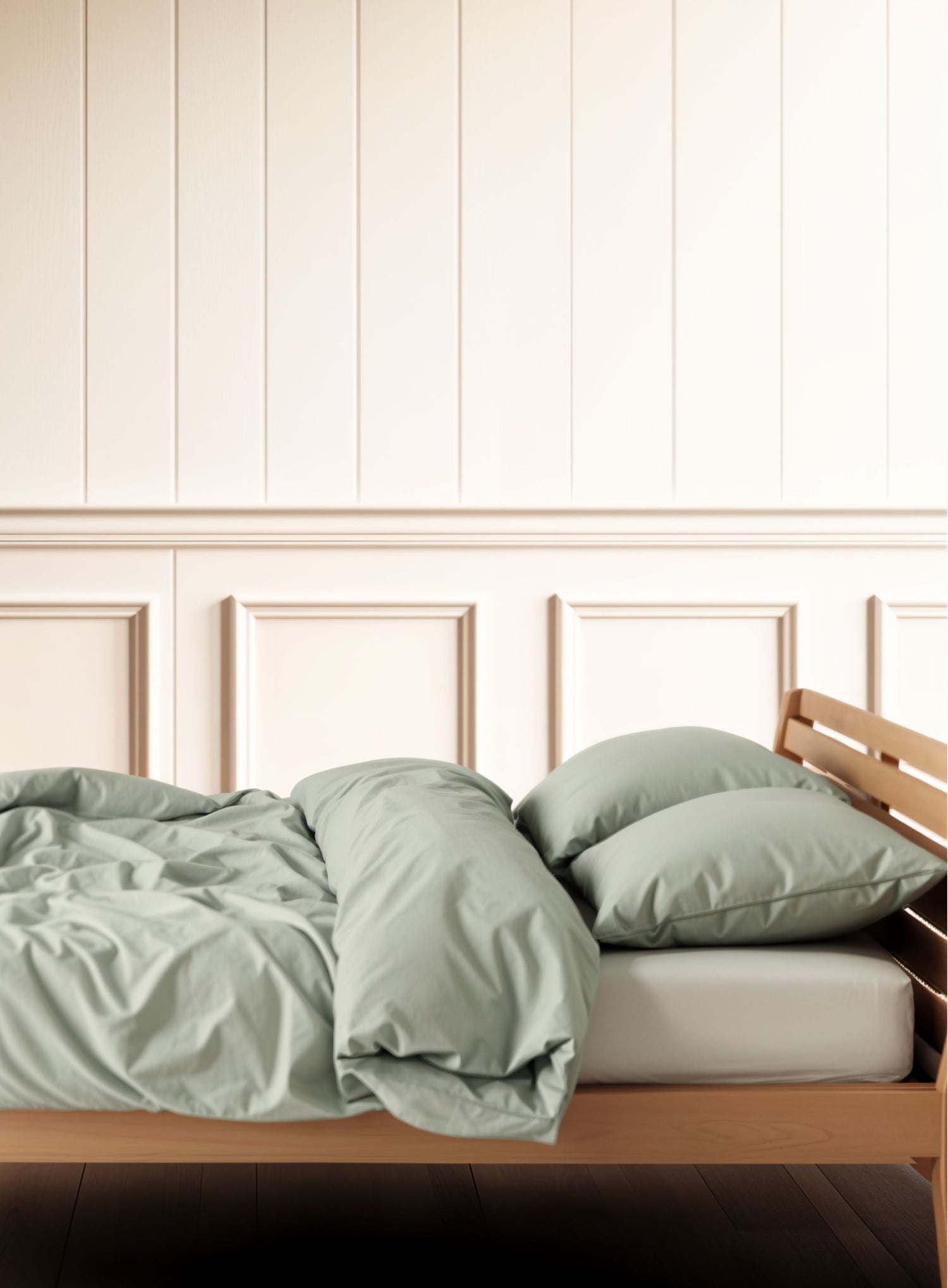 House of March Sage luxury duvet cover and pillowcases