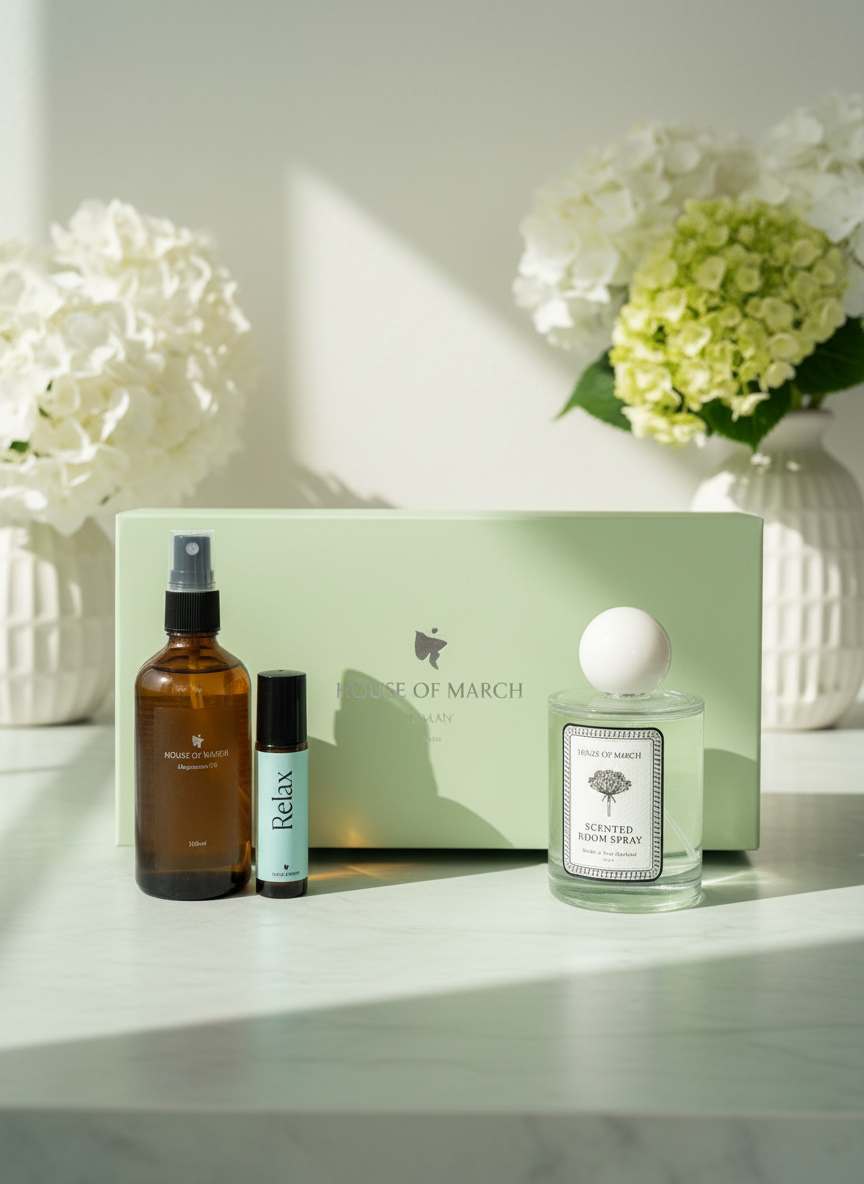 House of March Luxury Sleep Gift Box Set - Blue Stripe (30% Off)