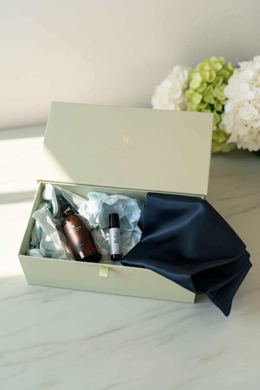 House of March Luxury Sleep Gift Box Set - Dark Navy (-30%)