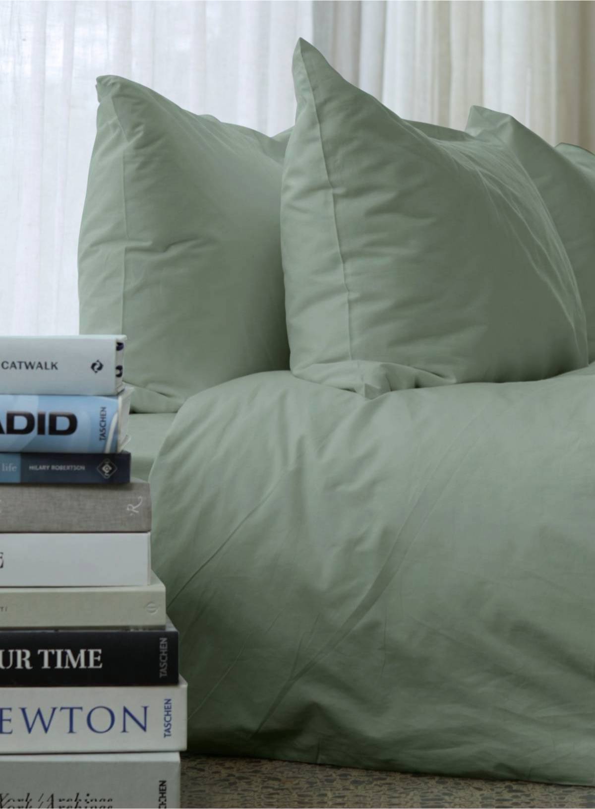House of March Sage Duvet cover  side view