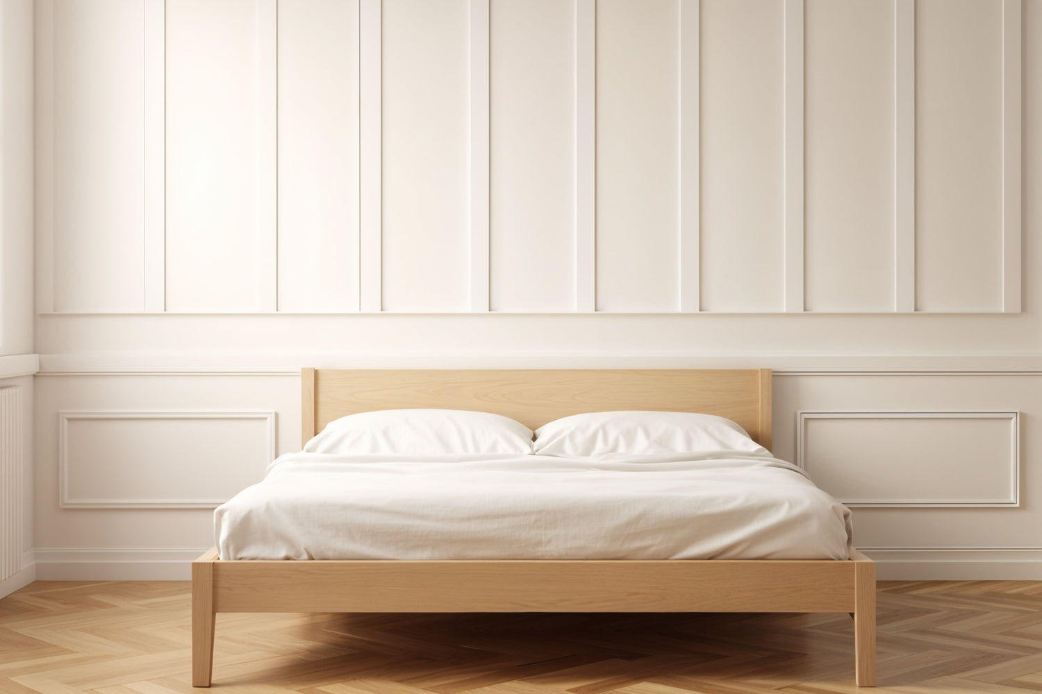 White percale duvet, pillowcases and duvet cover from House of March