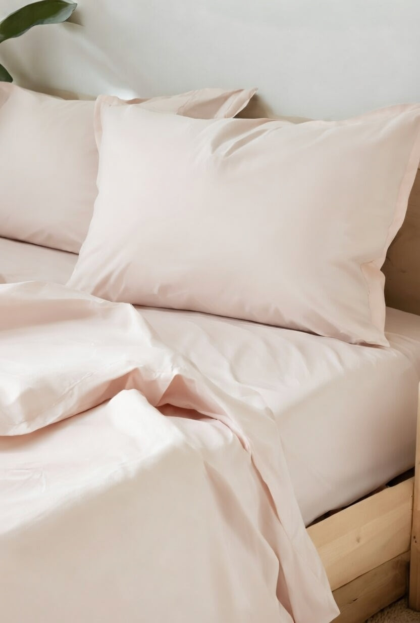 New! Lightest Clay - Hemmed Pillowcase Pair | 100% Organic Certified Cotton