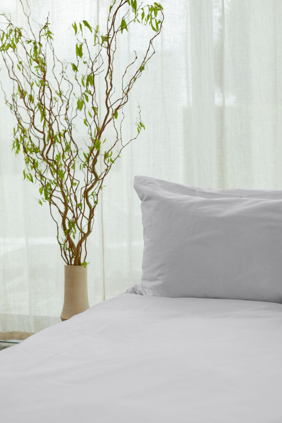 Pebble - Hemmed Pillowcase Pair | 100% Organic Certified Cotton
