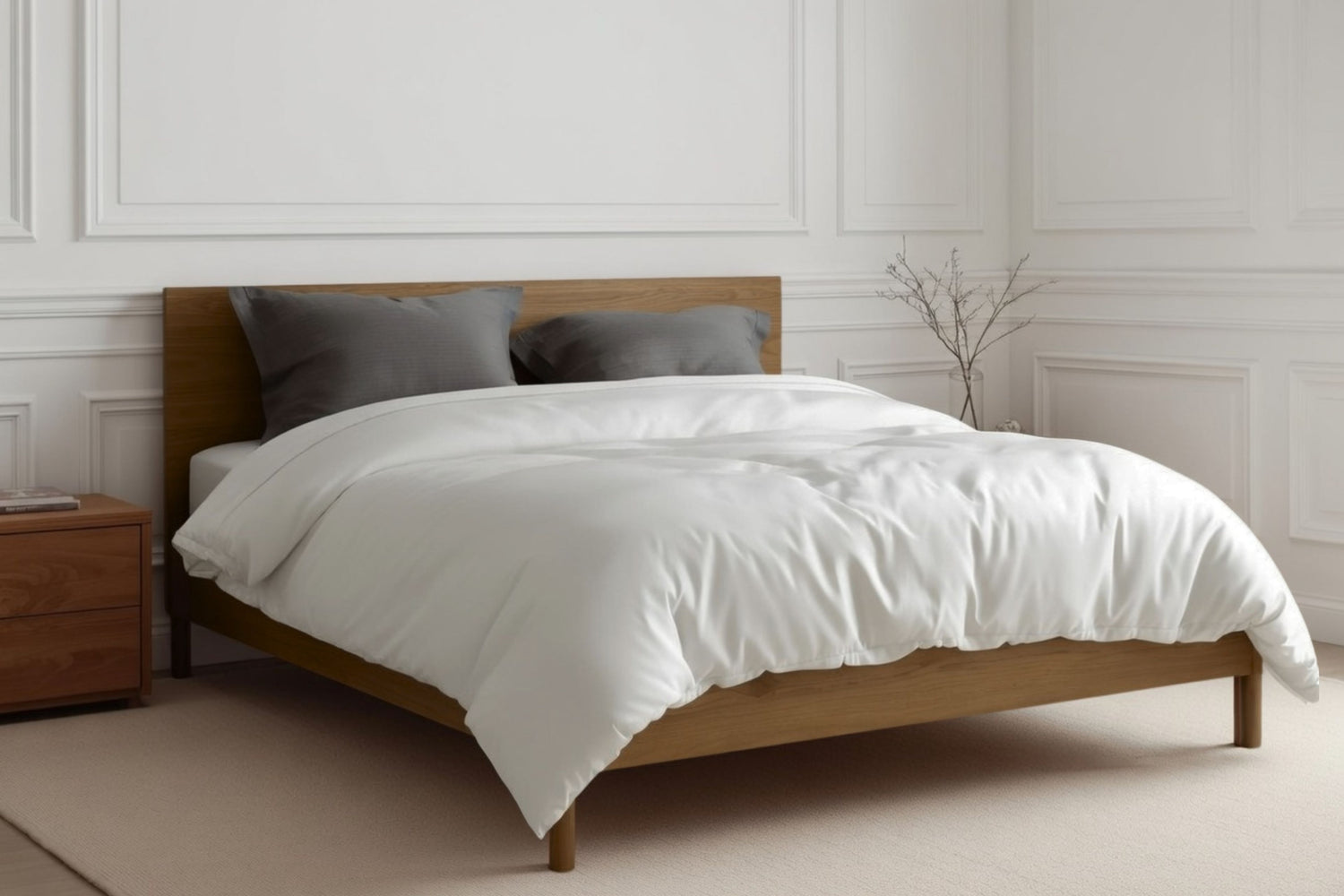 New! Midnight Slate - Hemmed Pillowcase Pair | 100% Organic Certified Cotton