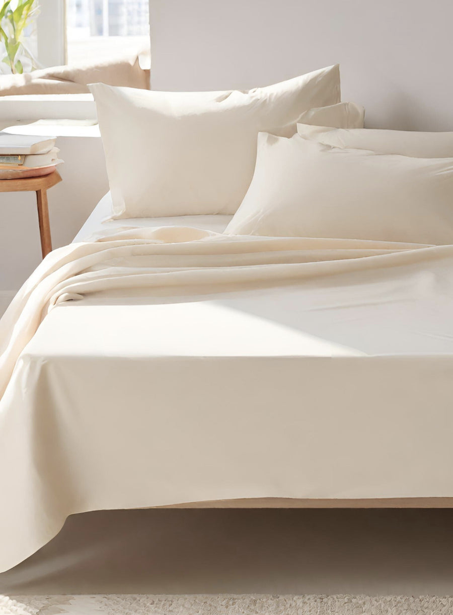 Winter White - Hemmed Pillowcase Pair | 100% Organic Certified Cotton
