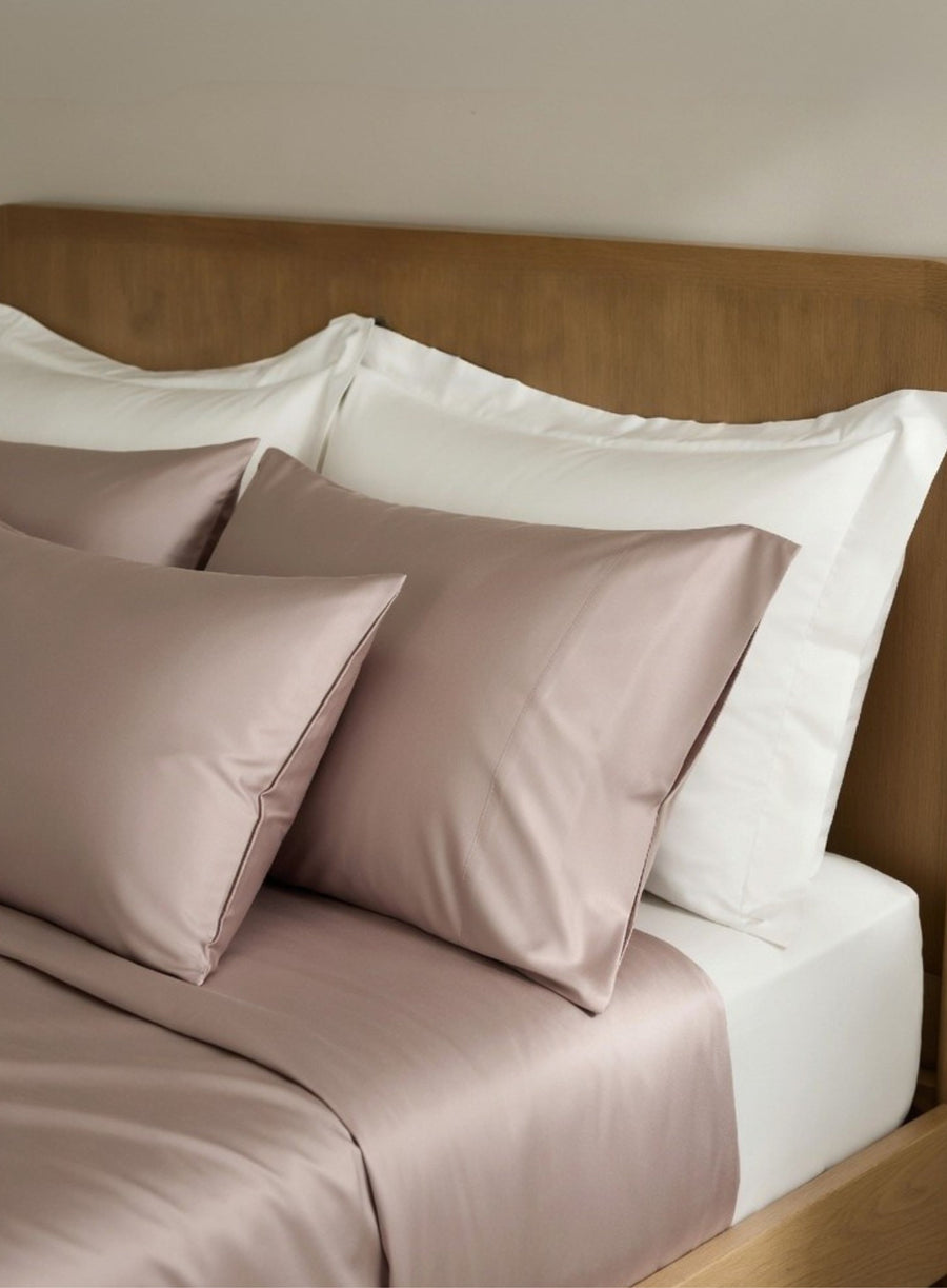 New! Dusty Rose - Hemmed Pillowcase Pair | 100% Organic Certified Cotton