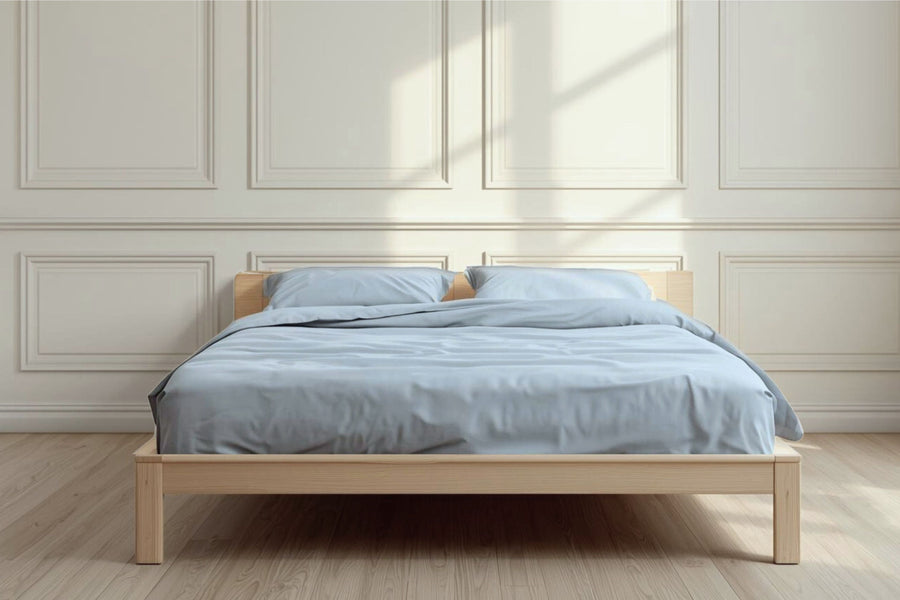 Pillowcases Pair - Hemmed Faded Denim | 100% Organic Certified Cotton (20% off)