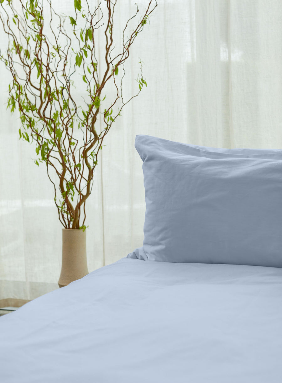 Powder Blue - Fitted Sheet | 100% Organic Certified Cotton