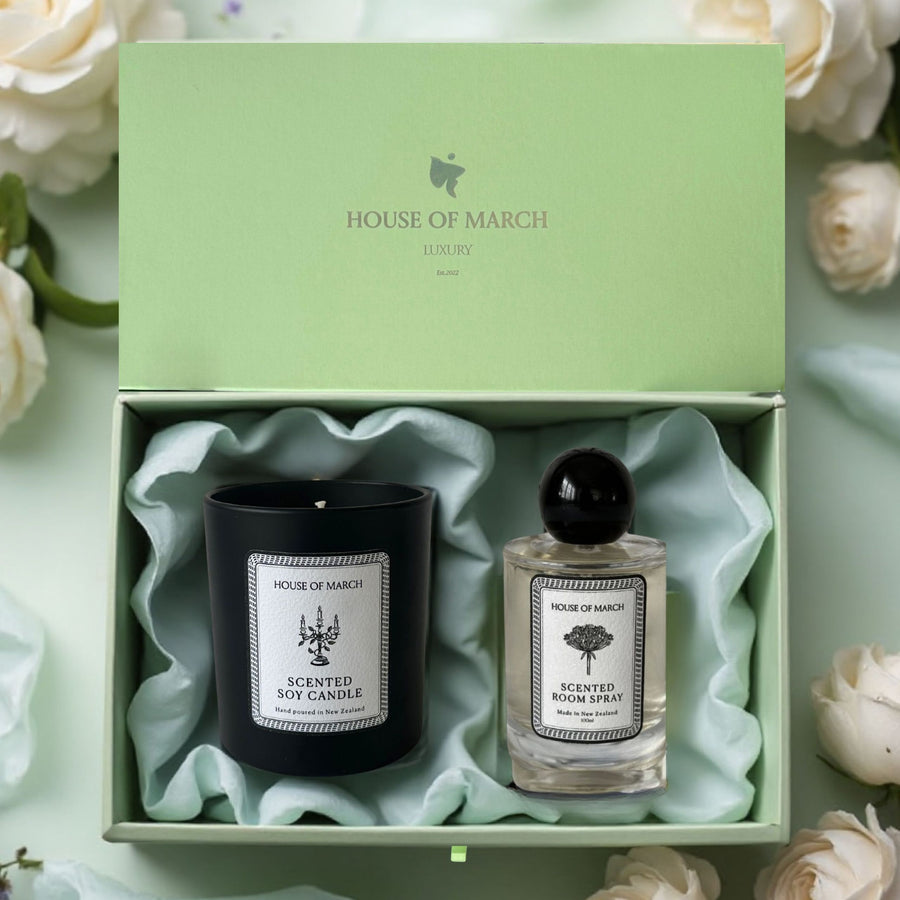 House of March Candle & Room Spray Gift Box Set