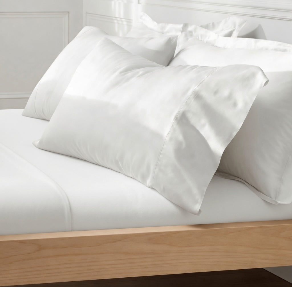 White Signature Range - Hemmed Pillowcase Pair | Organic Cotton