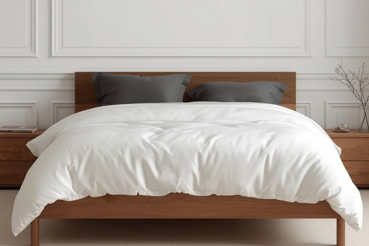 New! Midnight Slate - Hemmed Pillowcase Pair | 100% Organic Certified Cotton