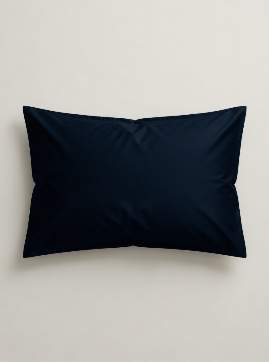 House of March Navy 2026 organic cotton single lodge pillowcase