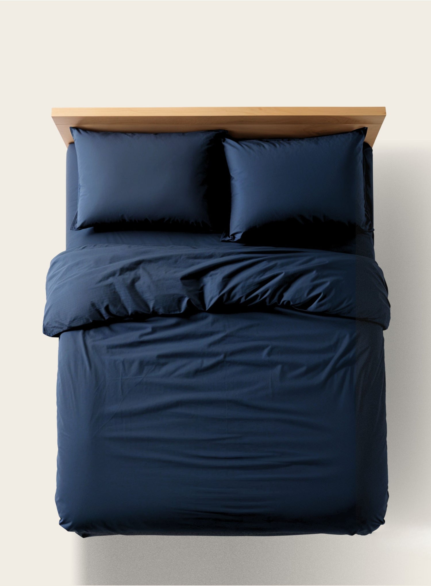 Navy Blue Duvet Cover + Pillowcases | 100% Organic Certified Cotton