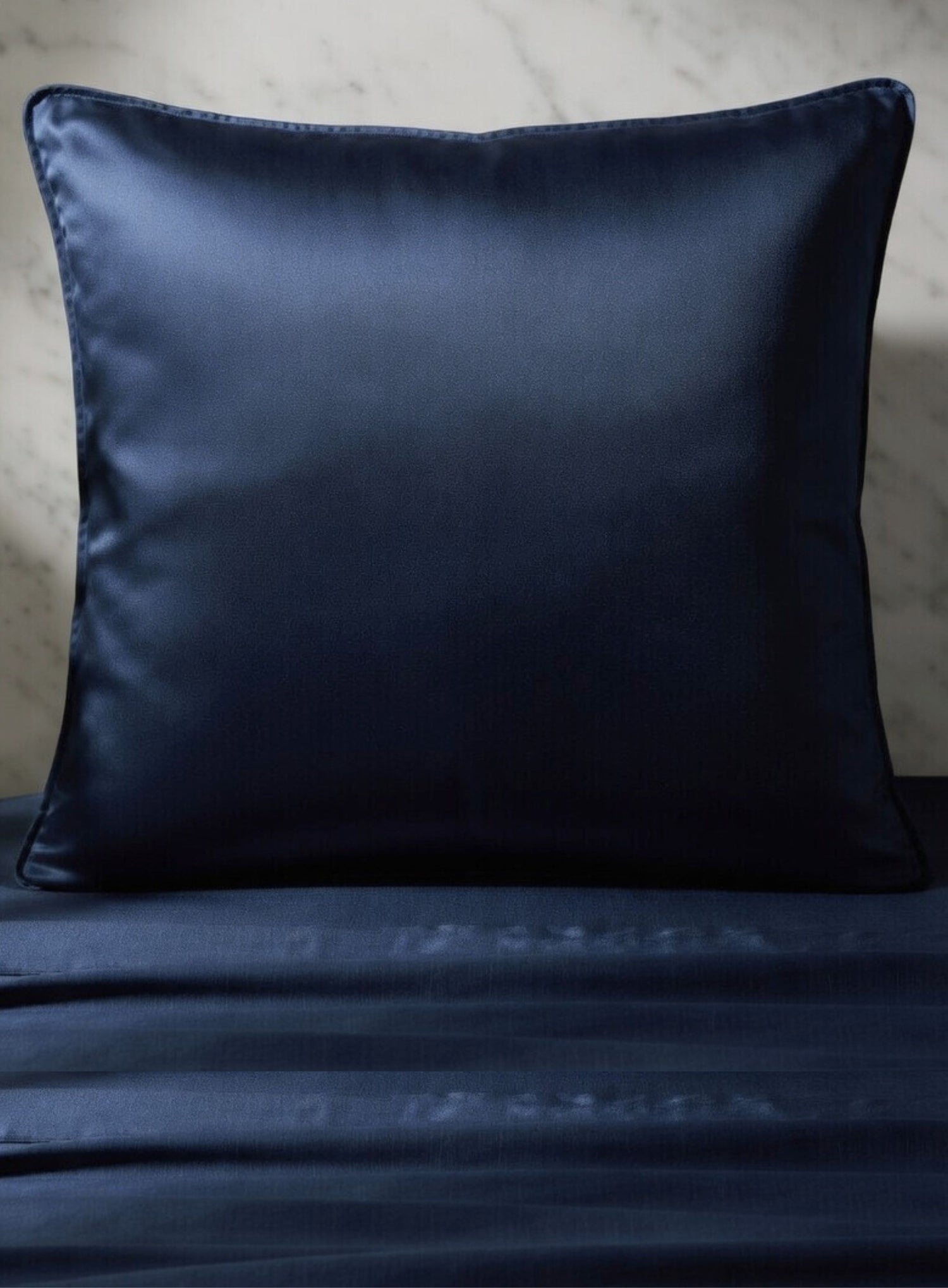 Pair Euro Pillowcases - Navy | 100% Organic Certified Cotton