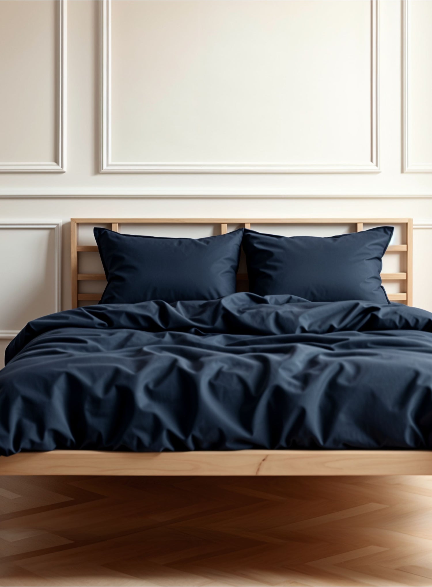 Navy Blue Duvet Cover + Pillowcases | 100% Organic Certified Cotton