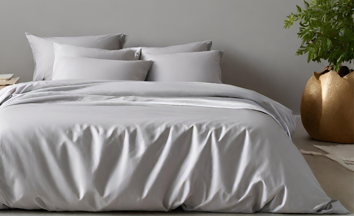 Pebble - Duvet Cover + Pillowcases | 100% Organic Certified Cotton