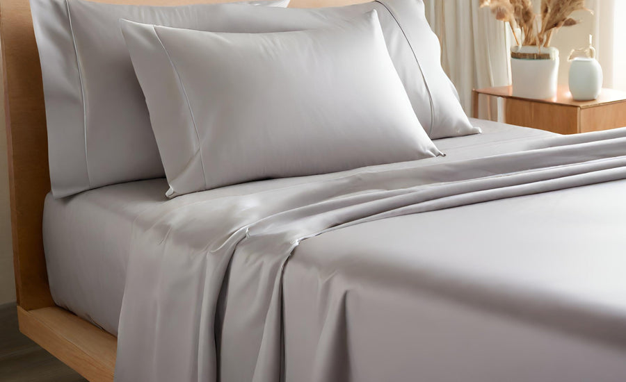 light grey pebble pillowcases and sheets