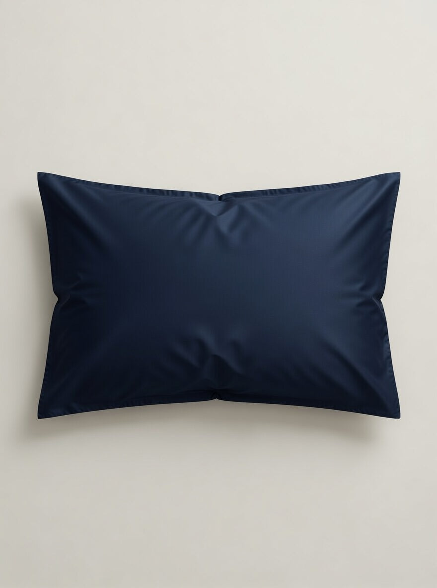 Single Lodge Pillowcase - Navy | 100% Organic Certified Cotton
