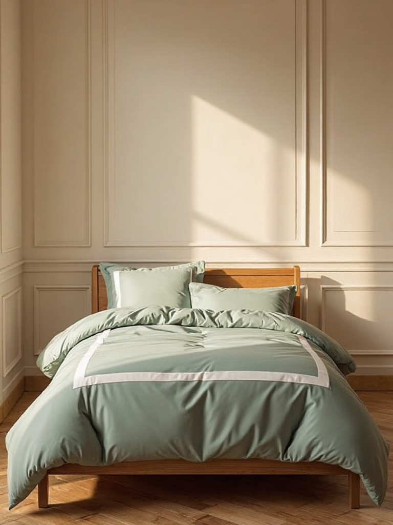 sage organic luxury bedding set from House of March