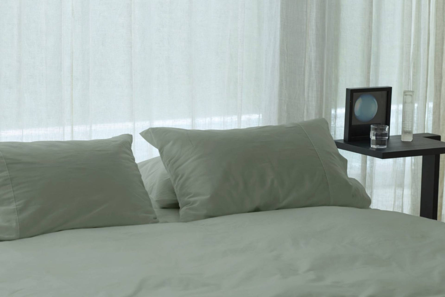 Sage - Hemmed Pillowcase Pair | Organic Cotton