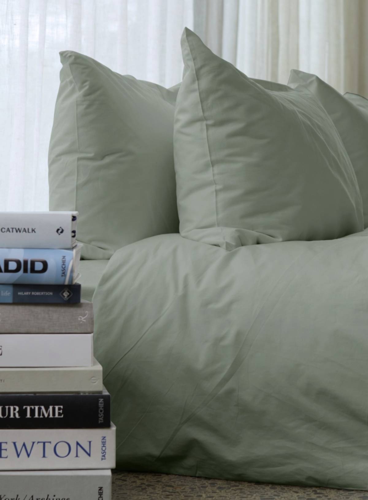 Sage - Hemmed Pillowcase Pair | Organic Cotton